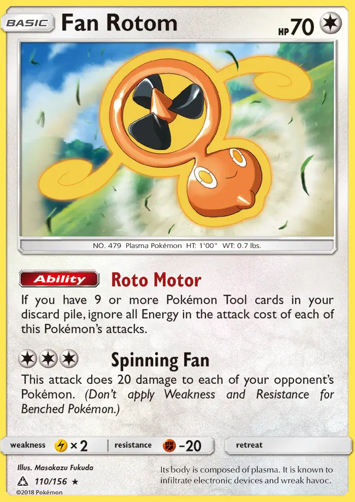 Fan Rotom — Ultra Prism card #110