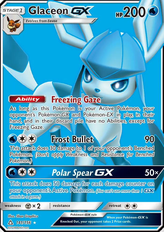 Glaceon GX — Ultra Prism card #141