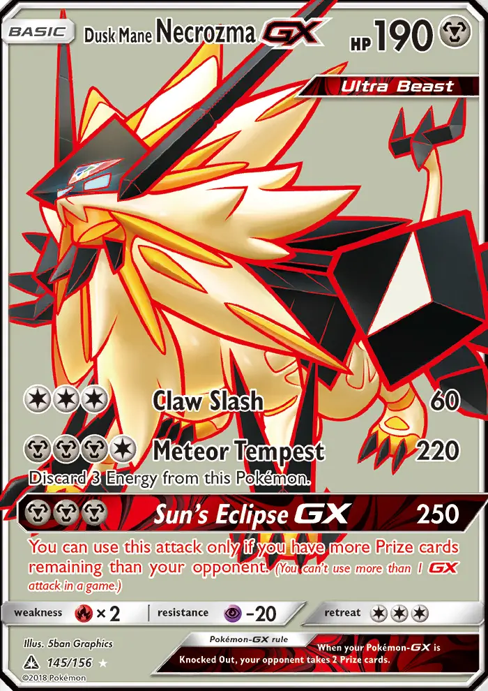 Dusk Mane Necrozma GX — Ultra Prism card #145