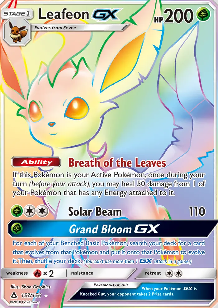Leafeon GX — Ultra Prism card #157