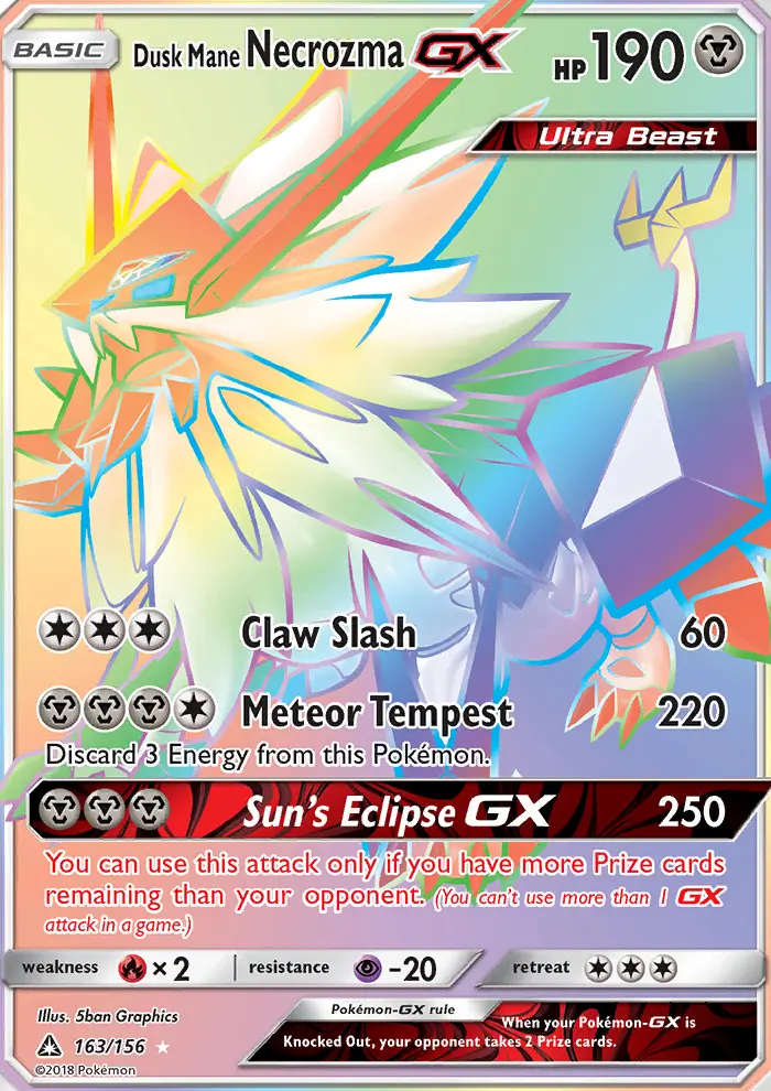 Dusk Mane Necrozma GX — Ultra Prism card #163