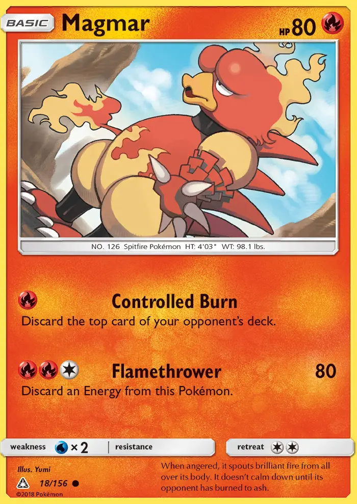 Magmar — Ultra Prism card #18