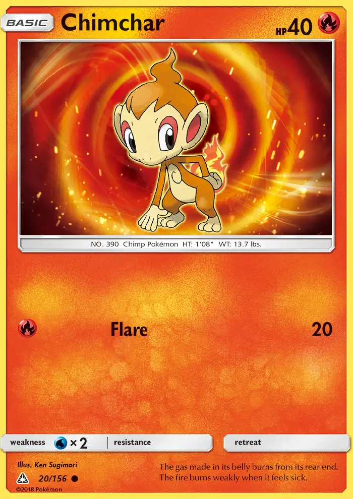 Chimchar — Ultra Prism card #20
