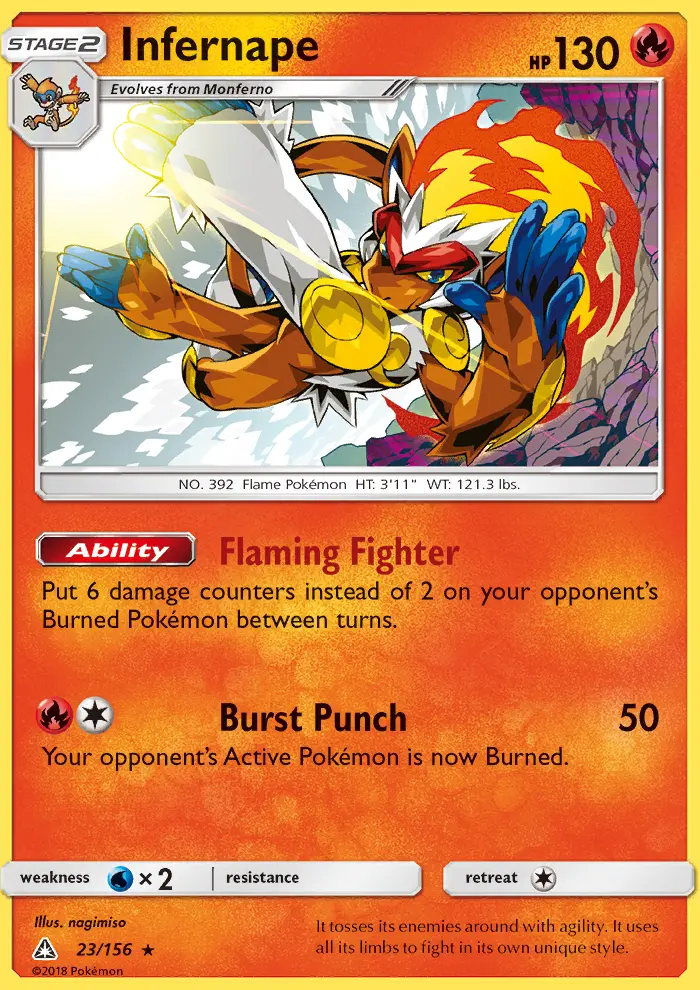 Infernape — Ultra Prism card #23