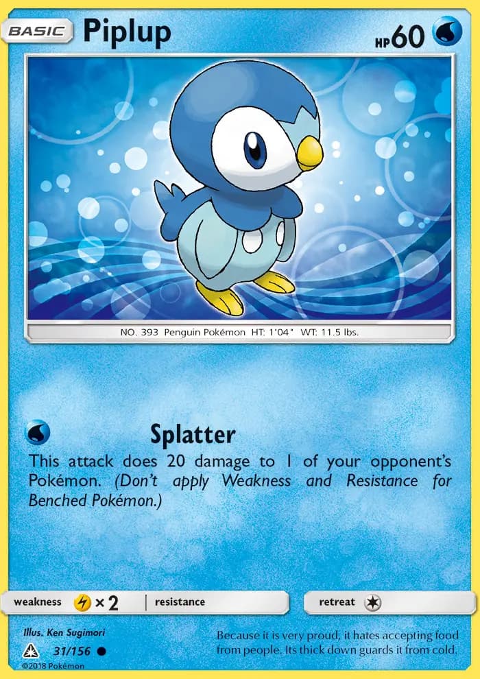 Piplup — Ultra Prism card #31