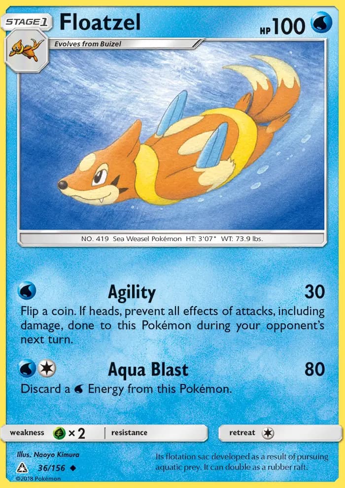 Floatzel — Ultra Prism card #36