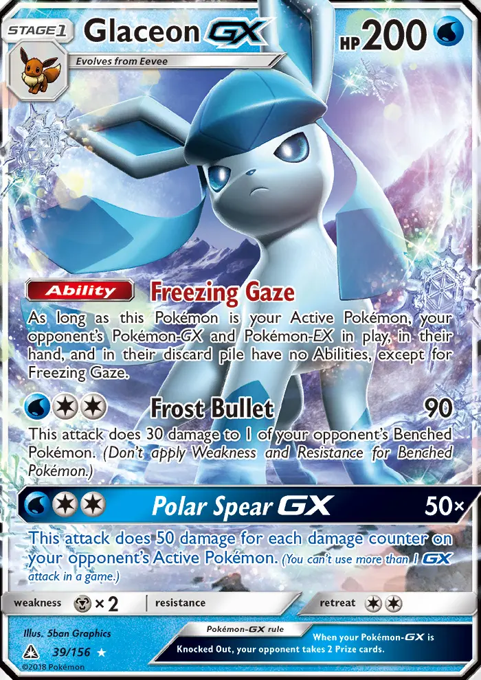 Glaceon GX — Ultra Prism card #39