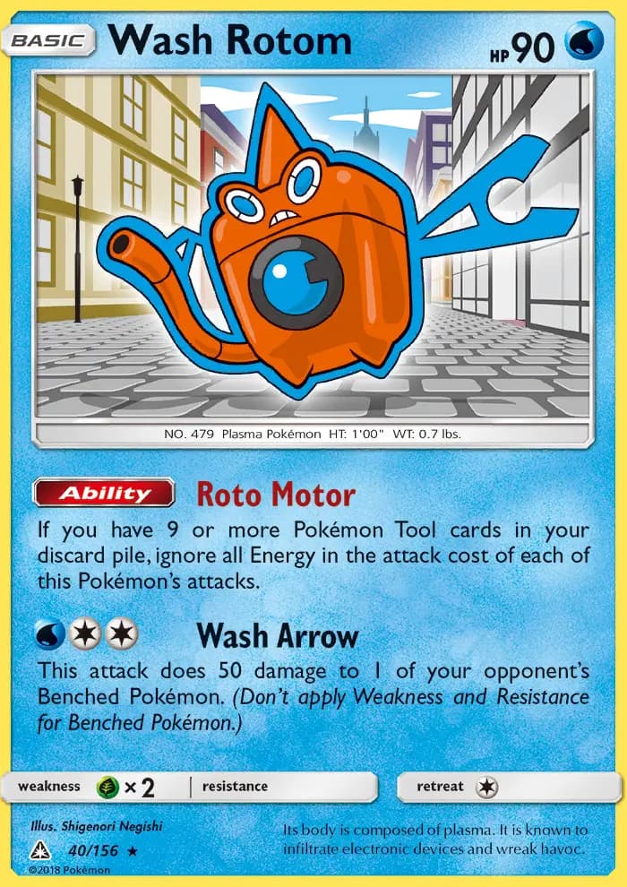 Wash Rotom — Ultra Prism card #40