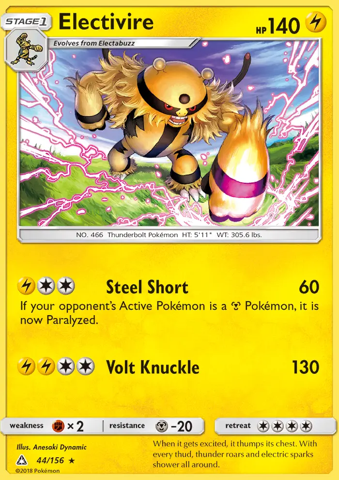 Electivire — Ultra Prism card #44
