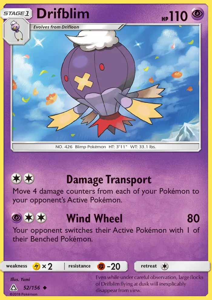 Drifblim — Ultra Prism card #52