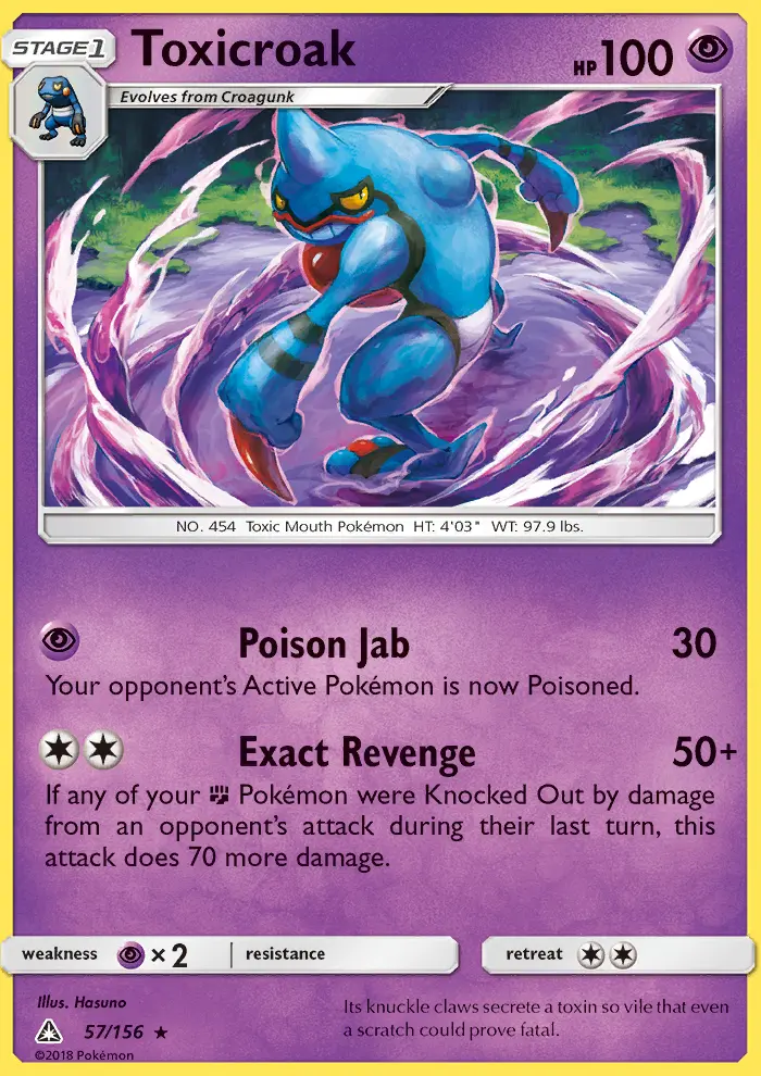 Toxicroak — Ultra Prism card #57