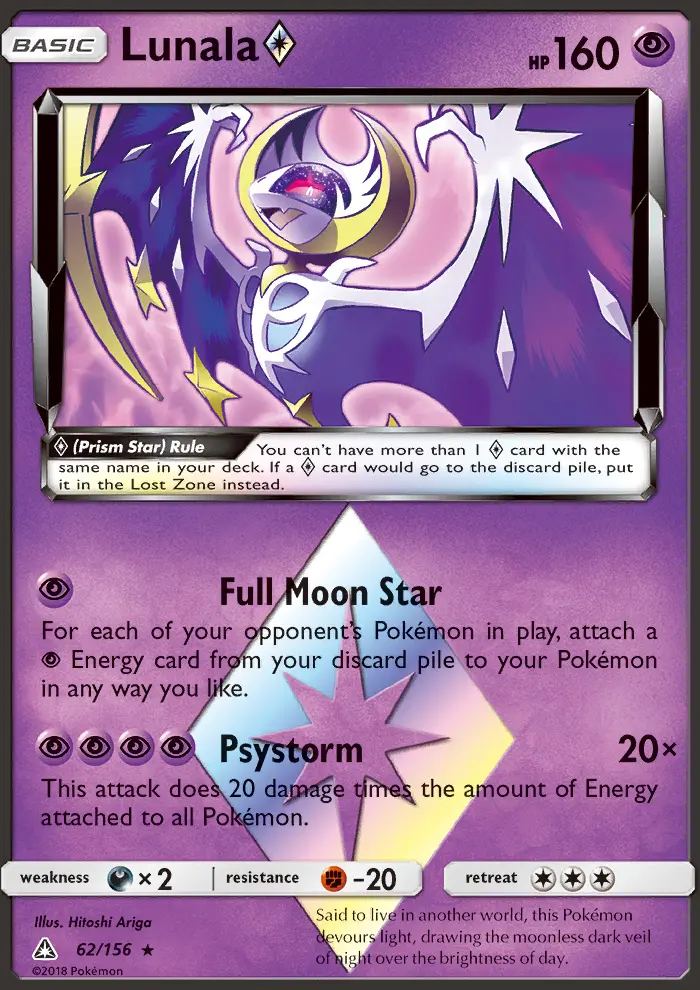 Lunala ◇ — Ultra Prism card #62