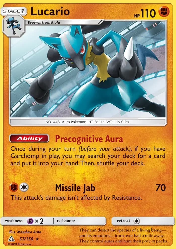 Lucario — Ultra Prism card #67