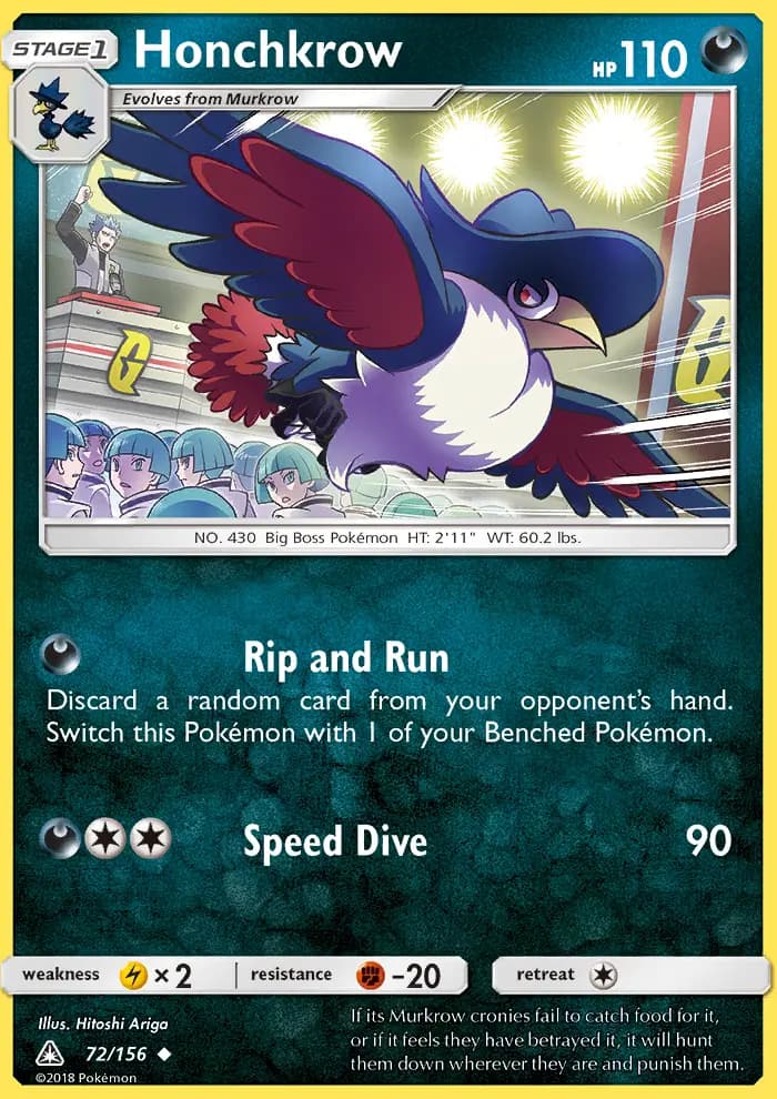 Honchkrow — Ultra Prism card #72