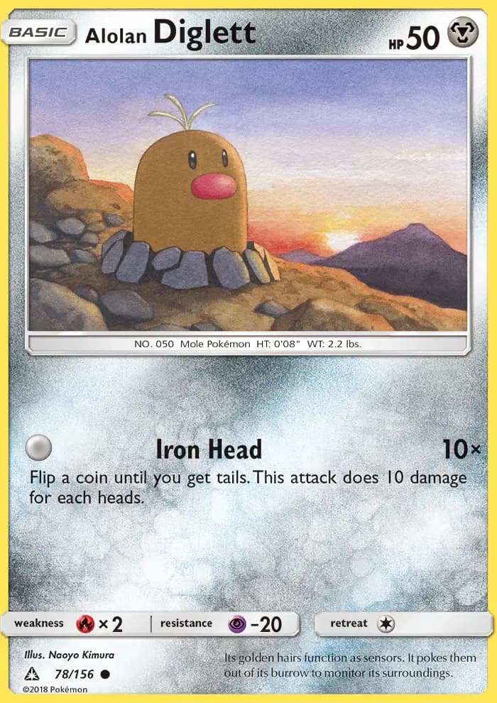 Alolan Diglett — Ultra Prism card #78