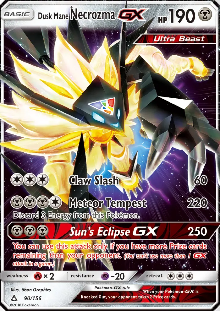 Dusk Mane Necrozma GX — Ultra Prism card #90