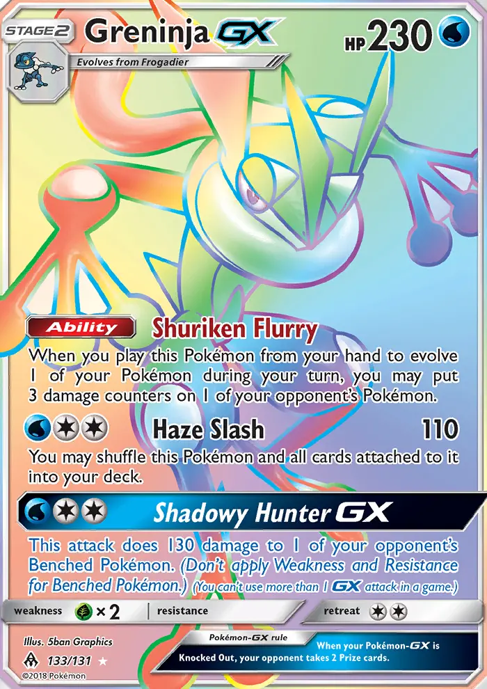 Greninja GX — Forbidden Light card #133
