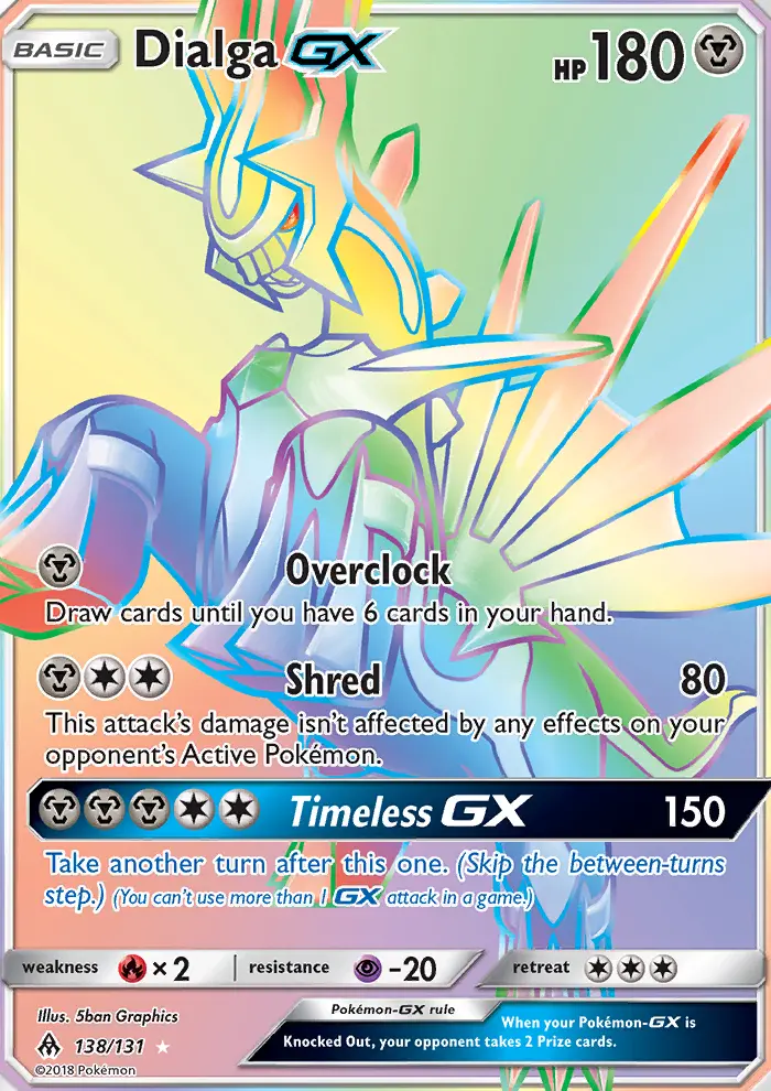 Dialga GX — Forbidden Light card #138