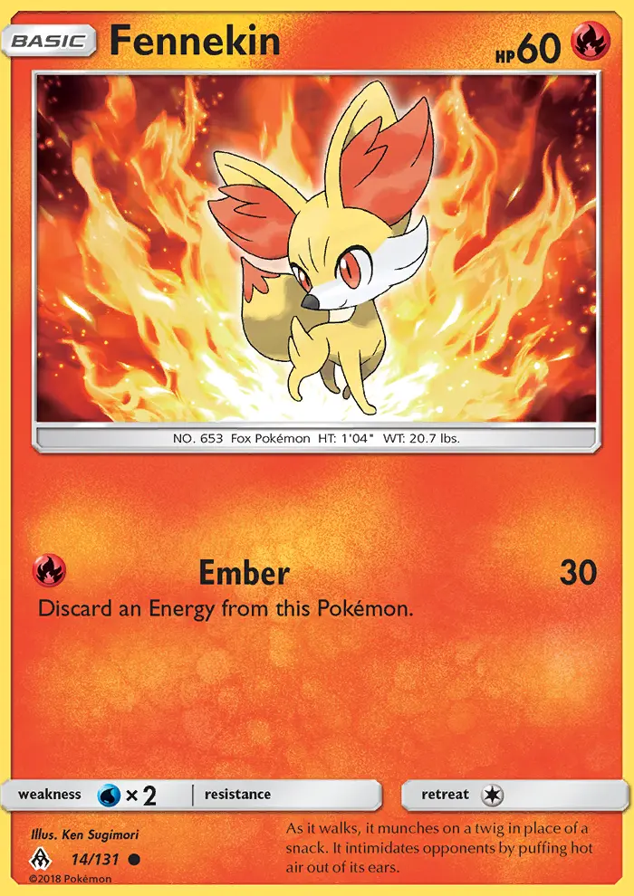 Fennekin — Forbidden Light card #14