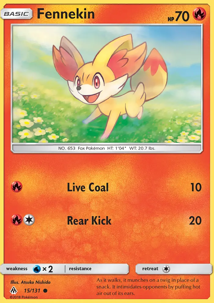 Fennekin — Forbidden Light card #15