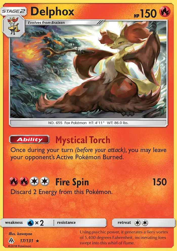 Delphox — Forbidden Light card #17