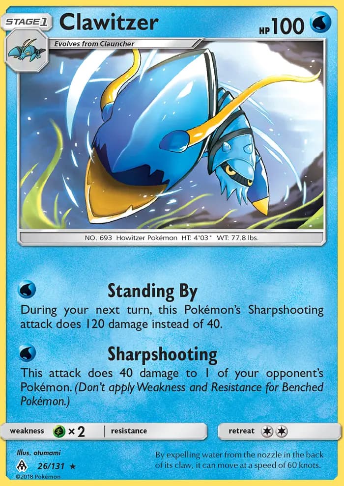 Clawitzer — Forbidden Light card #26