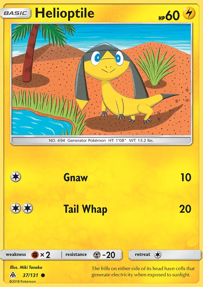 Helioptile — Forbidden Light card #37