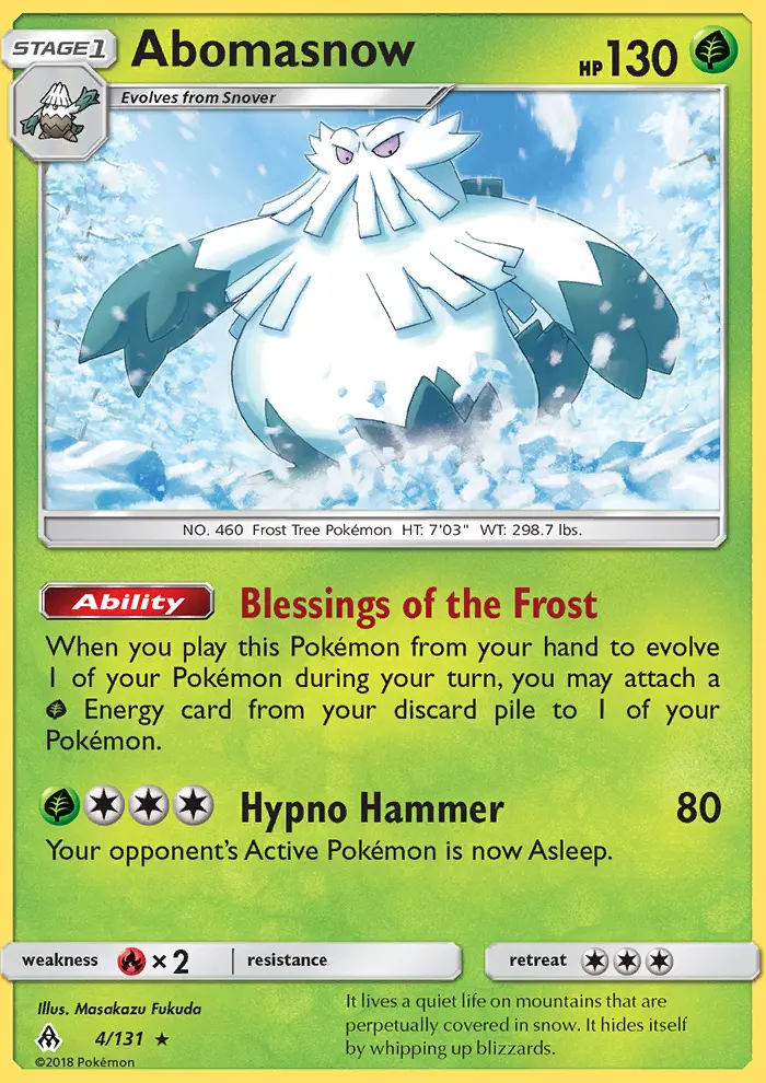 Abomasnow — Forbidden Light card #4