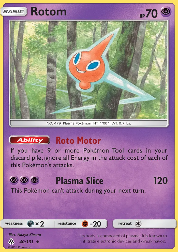 Rotom — Forbidden Light card #40