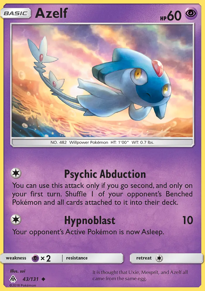 Azelf — Forbidden Light card #43