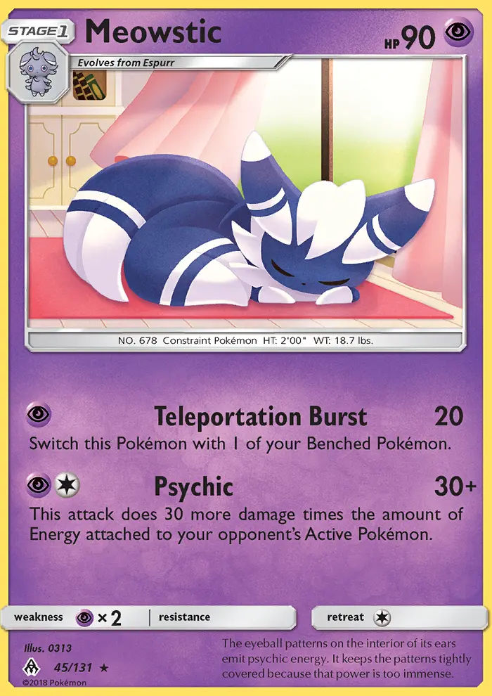 Meowstic — Forbidden Light card #45