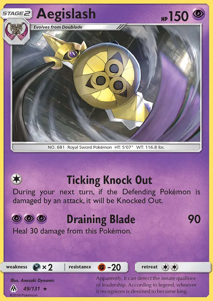 Aegislash — Forbidden Light card #49