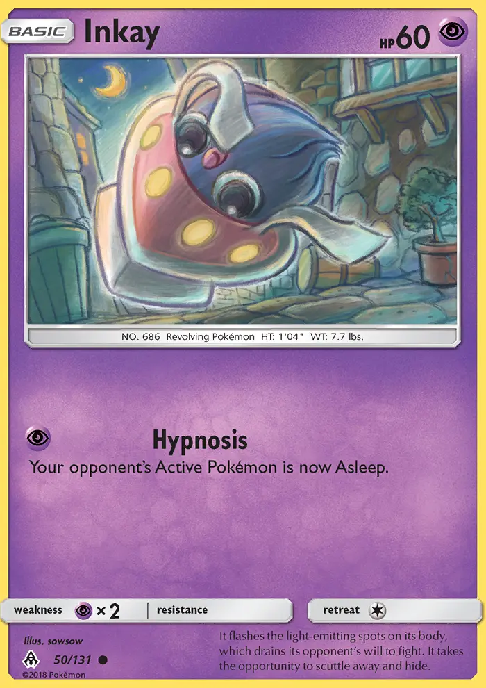 Inkay — Forbidden Light card #50