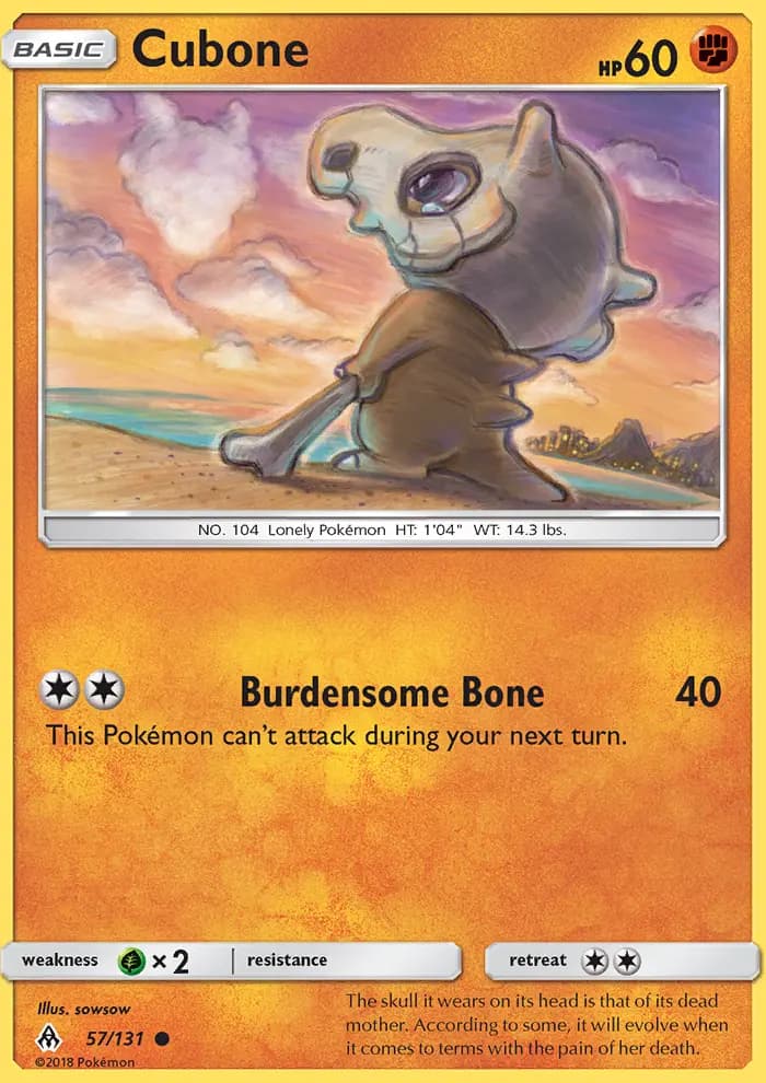 Cubone — Forbidden Light card #57