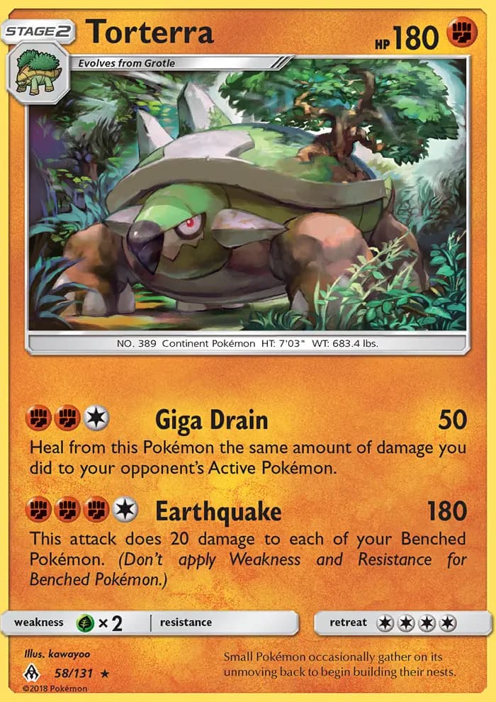 Torterra — Forbidden Light card #58