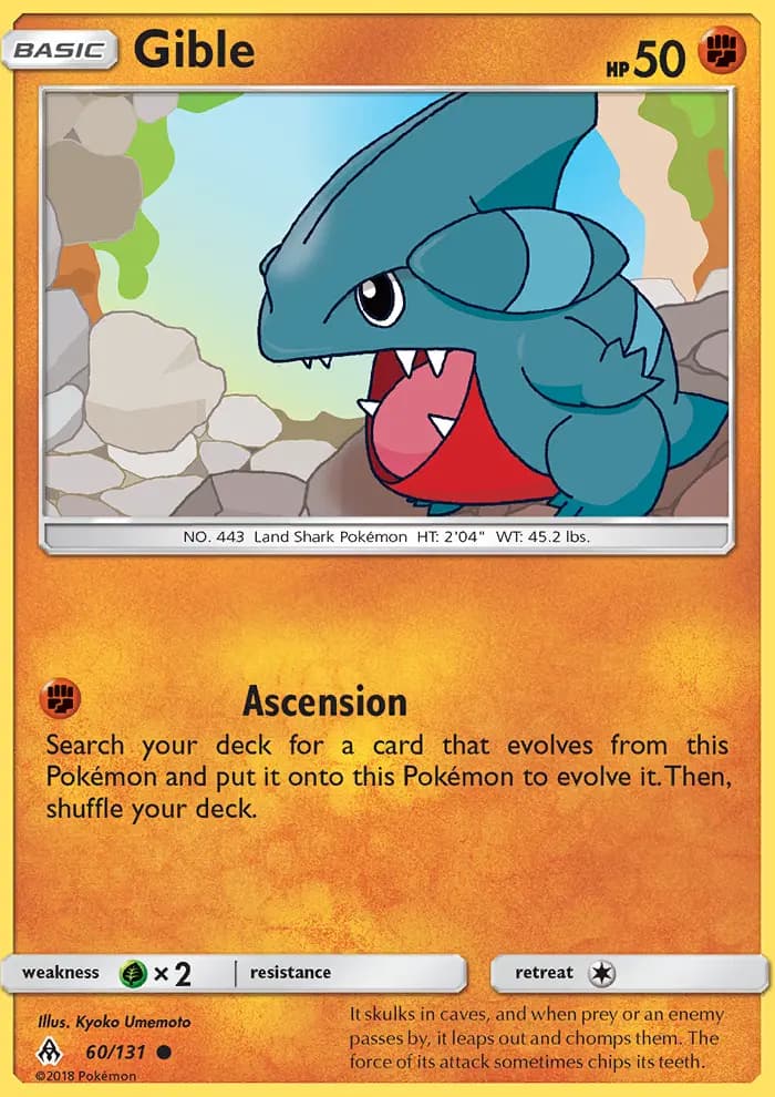 Gible — Forbidden Light card #60