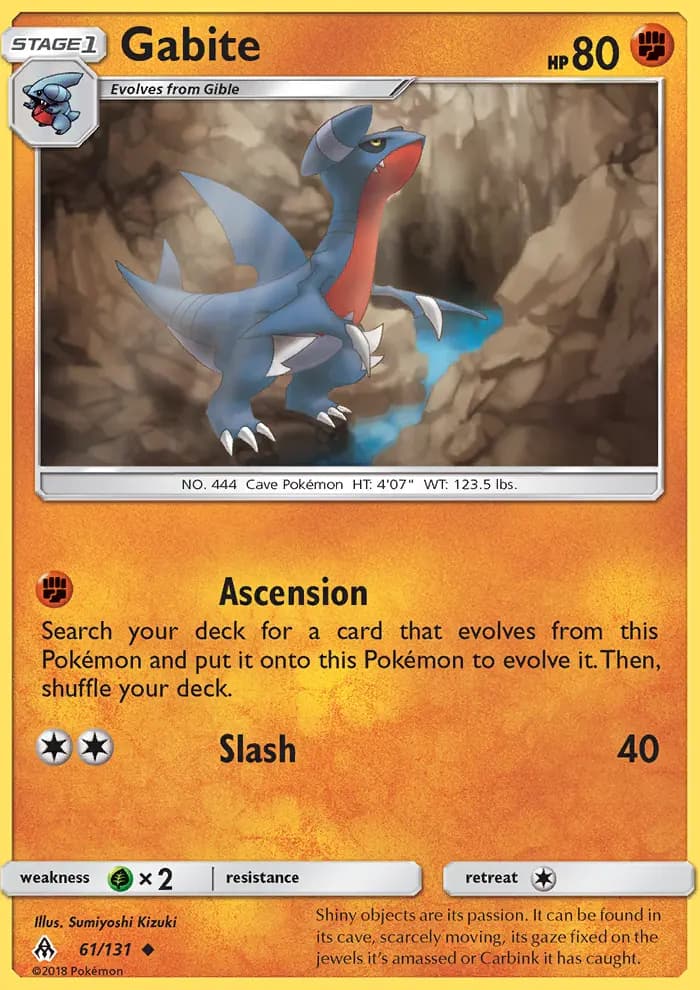 Gabite — Forbidden Light card #61