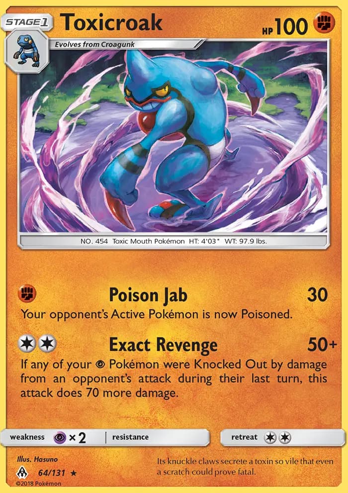 Toxicroak — Forbidden Light card #64