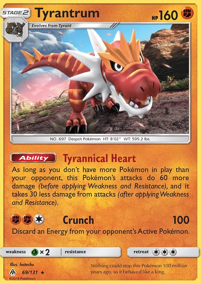 Tyrantrum — Forbidden Light card #69