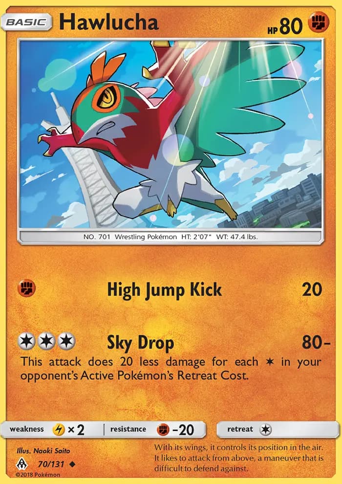 Hawlucha — Forbidden Light card #70