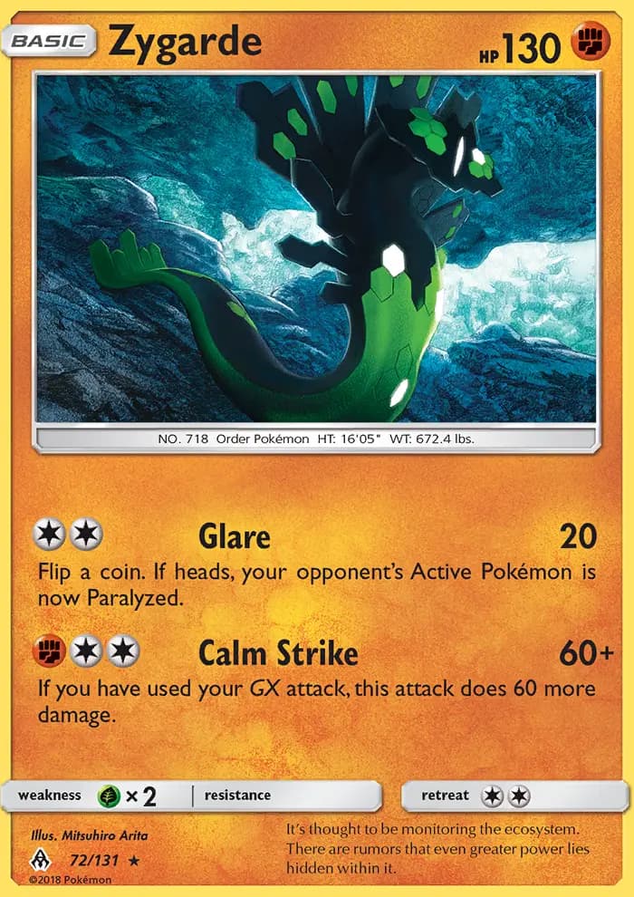 Zygarde — Forbidden Light card #72