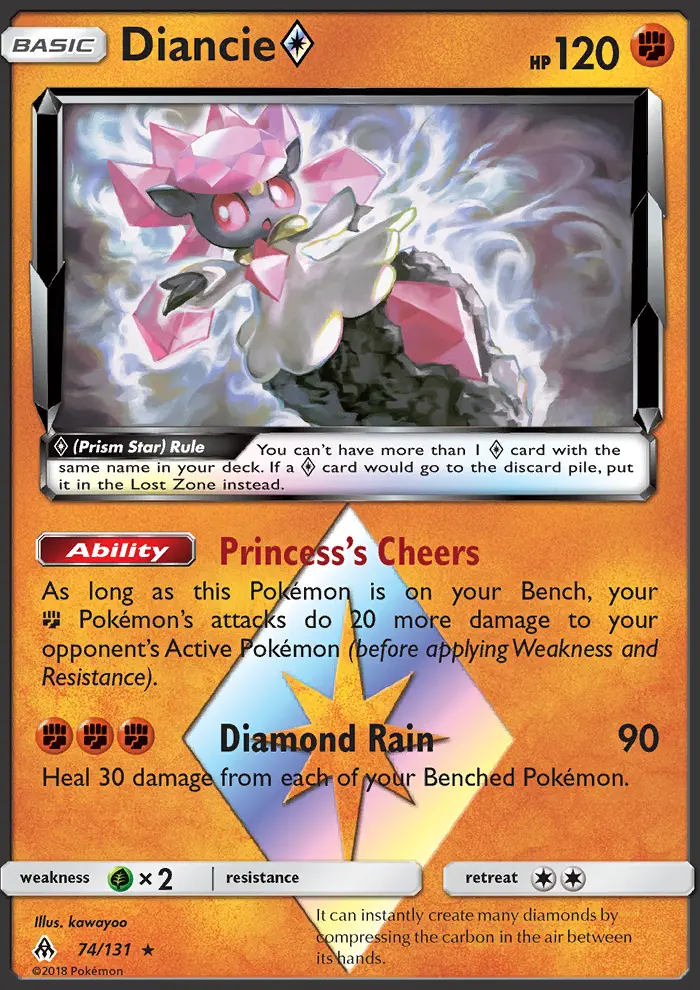 Diancie ◇ — Forbidden Light card #74