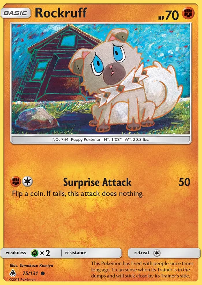 Rockruff — Forbidden Light card #75