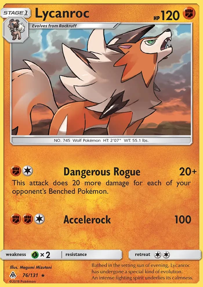 Lycanroc — Forbidden Light card #76