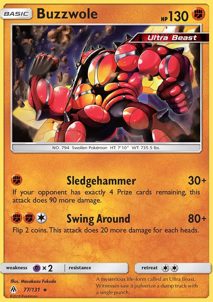 Buzzwole — Forbidden Light card #77