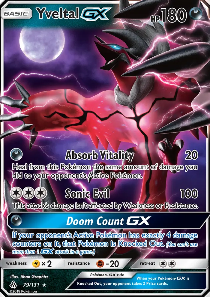 Yveltal GX — Forbidden Light card #79