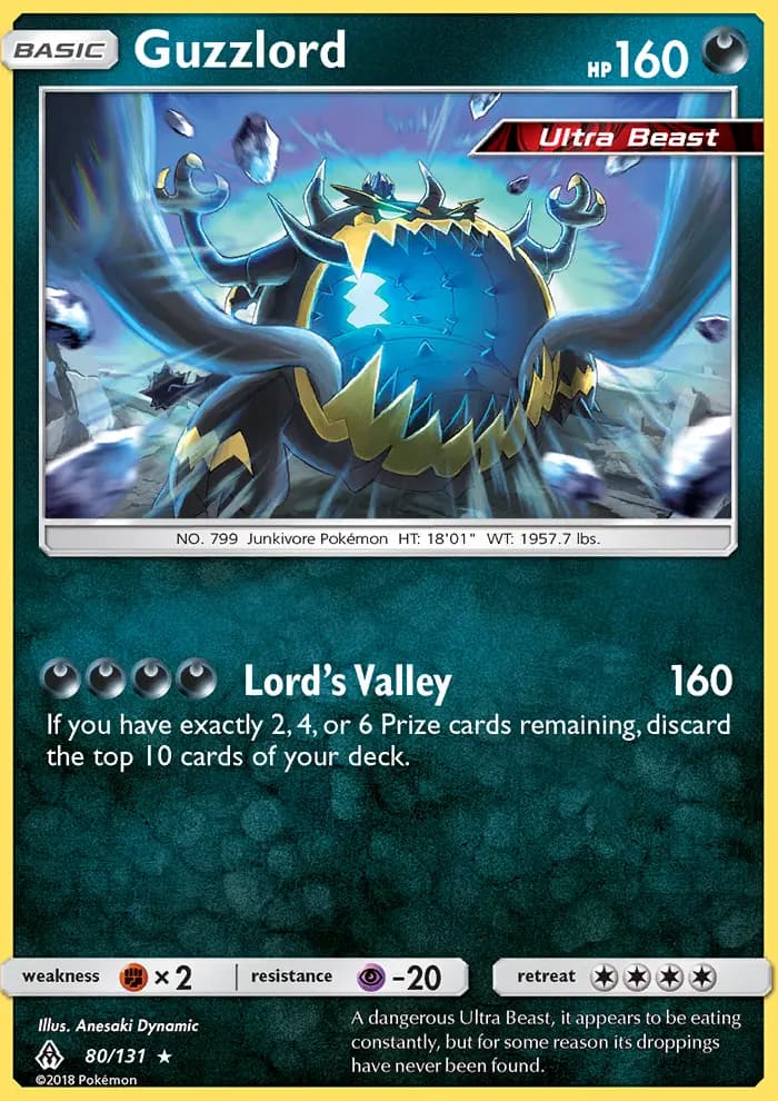 Guzzlord — Forbidden Light card #80