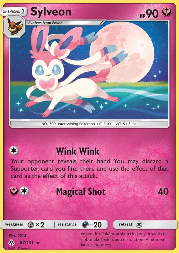 Sylveon — Forbidden Light card #87