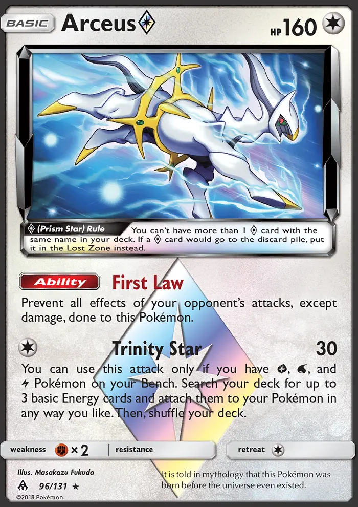 Arceus ◇ — Forbidden Light card #96