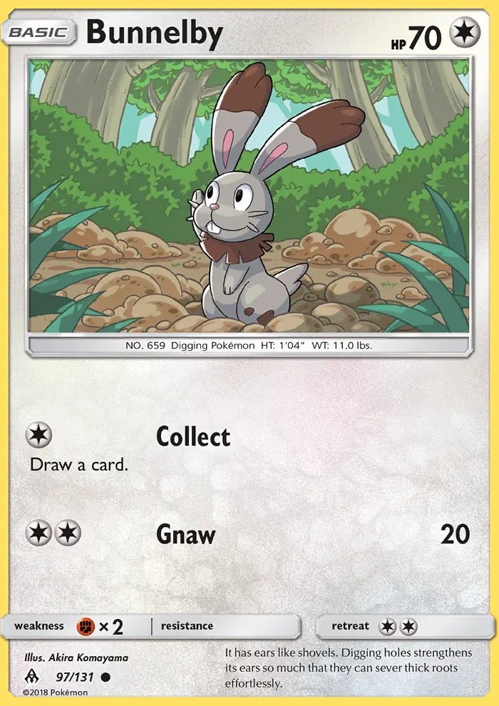 Bunnelby — Forbidden Light card #97